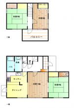 ＃新価格＃　小串二反田　　　　　　　　　新川小校区　桃山中学近くの間取り画像