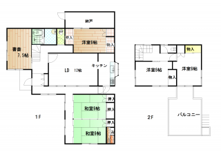南小羽山二丁目一戸建ての間取り画像